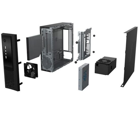  Корпус Powerman (IN-WIN) PS201/6125688 Slim-Desktop, 300 Вт, mITX, черный 
