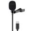  Микрофон CANDC DC-C4, петличный, Type-C+AUX, 6 м, черный 