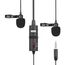 Микрофон BOYA BY-M1DM, петличный, Jack 3.5mm, черный, двойной всенаправленный (B) 