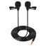  Микрофон CANDC DC-C6DM двойной, петличный, Jack 3.5mm, черный 
