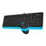  Клавиатура + мышь A4Tech Fstyler F1010 клав:черный/синий мышь:черный/синий USB Multimedia 