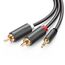  Аудиокабель UGREEN AV102 (10513) 3.5mm Male to 2 RCA Male Audio Cable 5m Gray 