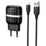  Сетевое зарядное устройство BOROFONE BA24A Vigour 2xUSB с Кабелем USB - Lightning, 2.4A, черный 