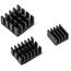  Набор радиаторов ACD RA537 Black 3 in 1 Heat Sink Set Aluminum for Raspberry Pi 4B 
